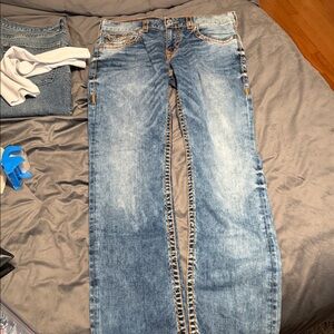 True Religion Light Blue Cargo Pants